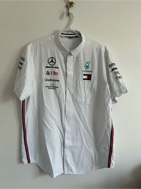 Formula 1 (F1) Mercedes AMG Petronas White Button Down Shirt